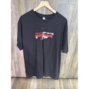Snap-On Tools Fast Track Black‎ 2 Sided Graphic T-Shirt Size XL